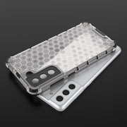 For Samsung Galaxy S21 FE Shockproof Honeycomb PC + TPU Case(Green)