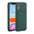 Card Slot Design Shockproof TPU Protective Case For iPhone 11 Pro(Dark Green) - iPhone 11 Pro Cases by PMC TechLife | Online Shopping South Africa | PMC TechLife