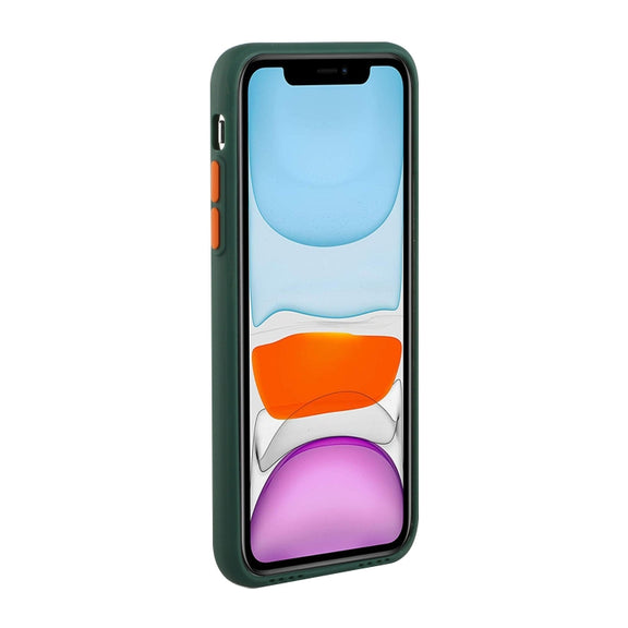 Card Slot Design Shockproof TPU Protective Case For iPhone 11 Pro(Dark Green)
