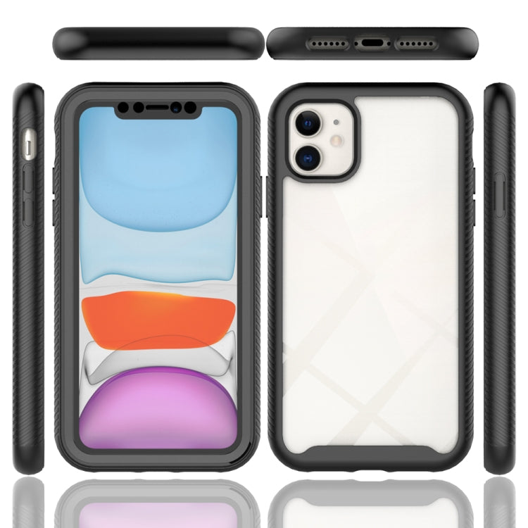 For iPhone 11 Starry Sky Solid Color Series Shockproof PC + TPU Case with PET Film (Red)