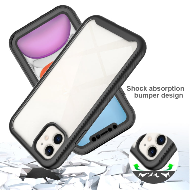 For iPhone 11 Starry Sky Solid Color Series Shockproof PC + TPU Case with PET Film (Red)