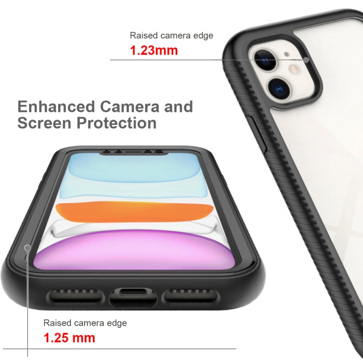 For iPhone 11 Starry Sky Solid Color Series Shockproof PC + TPU Case with PET Film (Red)