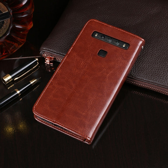For TCL 10 5G UW idewei Crazy Horse Texture Horizontal Flip Leather Case with Holder & Card Slots & Wallet(Sky Blue)