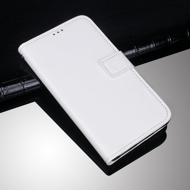 For TCL 10 5G UW idewei Crazy Horse Texture Horizontal Flip Leather Case with Holder & Card Slots & Wallet(White)