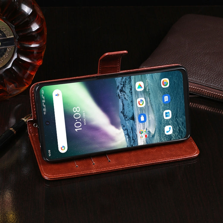For Umidigi Bison GT idewei Crazy Horse Texture Horizontal Flip Leather Case with Holder & Card Slots & Wallet(Black)