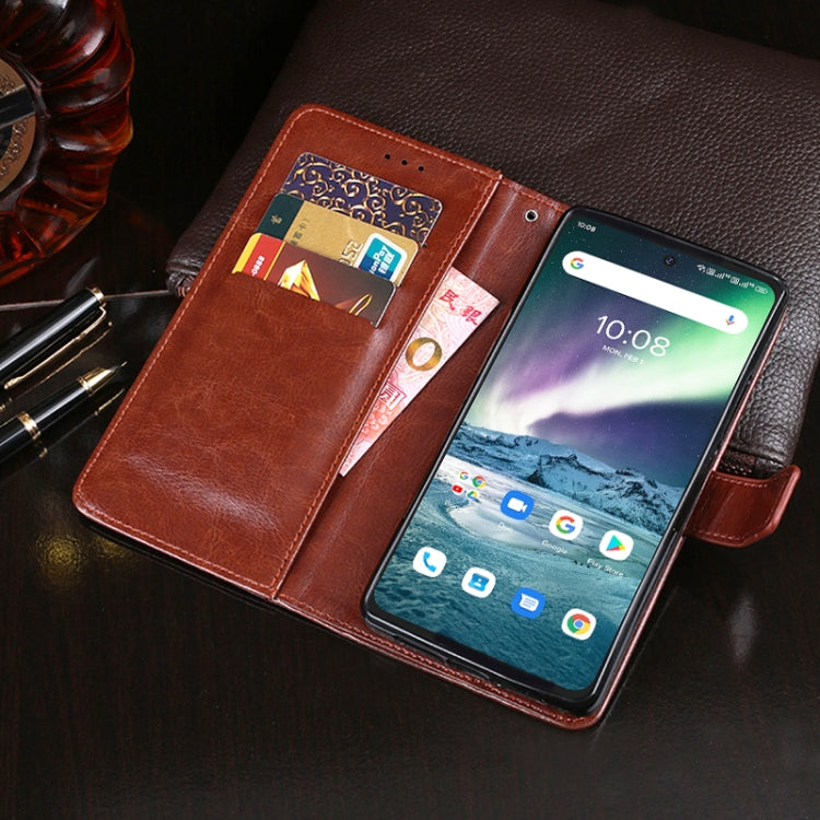 For Umidigi Bison GT idewei Crazy Horse Texture Horizontal Flip Leather Case with Holder & Card Slots & Wallet(Sky Blue)