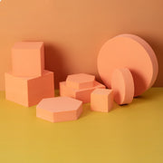8 in 1 Different Sizes Geometric Cube Solid Color Photography Photo Background Table Shooting Foam Props(Orange)