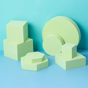 8 in 1 Different Sizes Geometric Cube Solid Color Photography Photo Background Table Shooting Foam Props(Green)