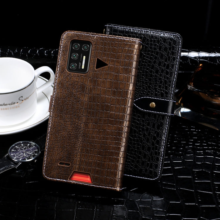 For UMIDIGI Bison GT idewei Crocodile Texture Horizontal Flip Leather Case with Holder & Card Slots & Wallet(Black)