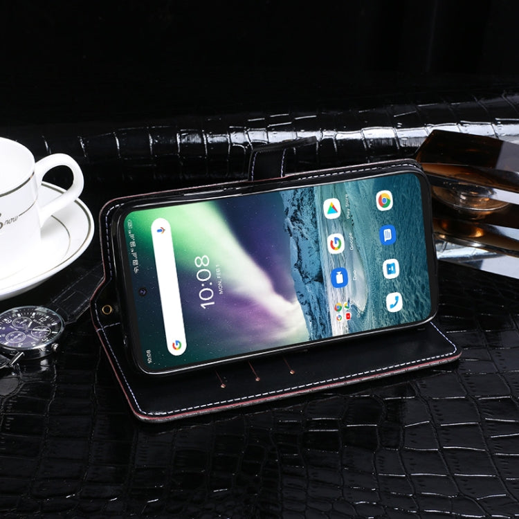 For UMIDIGI Bison GT idewei Crocodile Texture Horizontal Flip Leather Case with Holder & Card Slots & Wallet(Black)