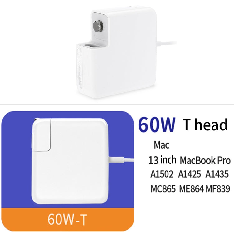 A1435 60W 16.5V 3.65A 5 Pin MagSafe 2 Power Adapter for MacBook, Cable Length: 1.6m, EU Plug