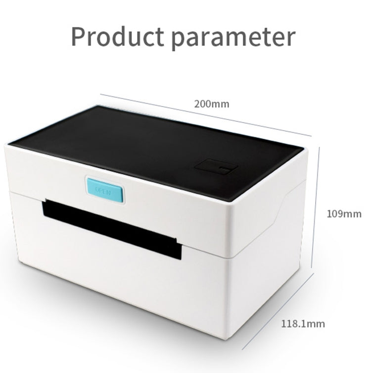 POS-9220 100x150mm Thermal Express Bill Self-adhesive Label Printer, USB + Bluetooth with Holder Version, US Plug