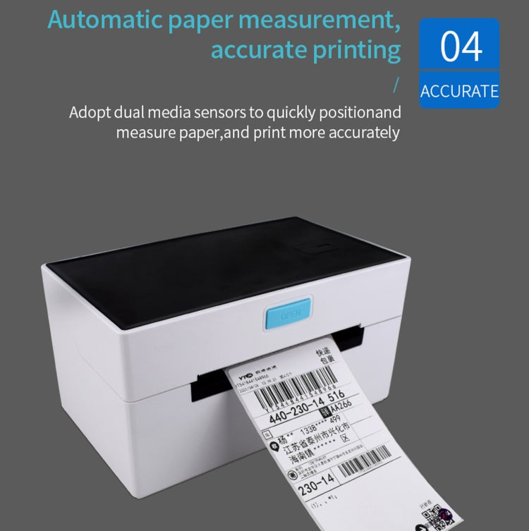 POS-9220 100x150mm Thermal Express Bill Self-adhesive Label Printer, USB + Bluetooth with Holder Version, US Plug