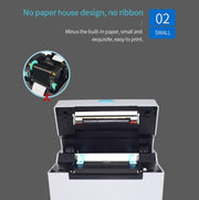 POS-9220 100x150mm Thermal Express Bill Self-adhesive Label Printer, USB + Bluetooth with Holder Version, UK Plug