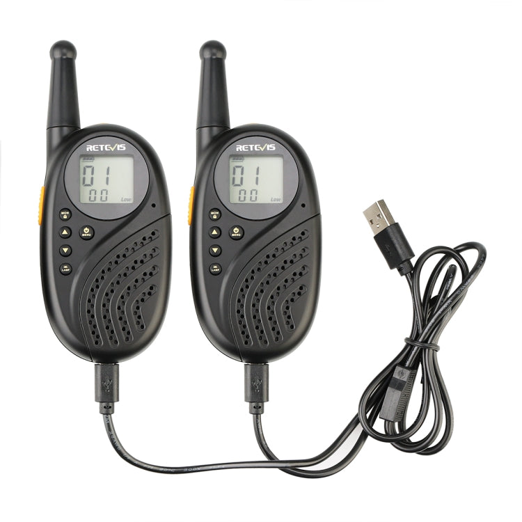 1 Pair RETEVIS RT-35 0.5W EU Frequency 446MHz 8CHS Children Handheld Walkie Talkie(Black)