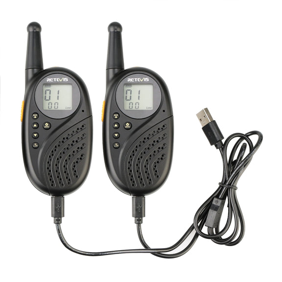 1 Pair RETEVIS RT-35 0.5W EU Frequency 446MHz 8CHS Children Handheld Walkie Talkie(Black)