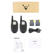 1 Pair RETEVIS RT-35 0.5W EU Frequency 446MHz 8CHS Children Handheld Walkie Talkie(Black)