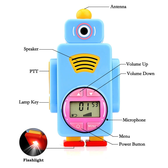 1 Pair RETEVIS RT36 US Frequency 462.5625-467.7125MHz 14CHS Children Handheld Walkie Talkie, US Plug(Sky Blue)