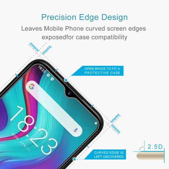 For Doogee X96 Pro 50 PCS 0.26mm 9H 2.5D Tempered Glass Film