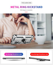 For Xiaomi Redmi Note 10 Pro Shockproof TPU + PC Protective Case with 360 Degree Rotating Holder(Silver)
