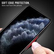 For iPhone 11 Pro Max Carbon Fiber Texture Gradient Color Glass Case(White)