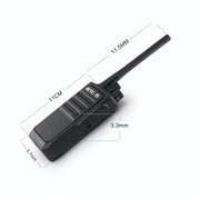 1 Pair RETEVIS RT17 2W 16CHS FRS Two Way Radio Handheld Walkie Talkie, US Plug(Black)