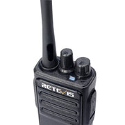 1 Pair RETEVIS RT17 2W 16CHS FRS Two Way Radio Handheld Walkie Talkie, US Plug(Black)