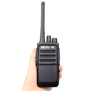 1 Pair RETEVIS RT17 2W 16CHS FRS Two Way Radio Handheld Walkie Talkie, US Plug(Black)