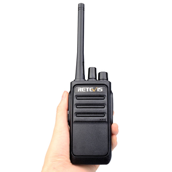 1 Pair RETEVIS RT17 2W 16CHS FRS Two Way Radio Handheld Walkie Talkie, US Plug(Black)