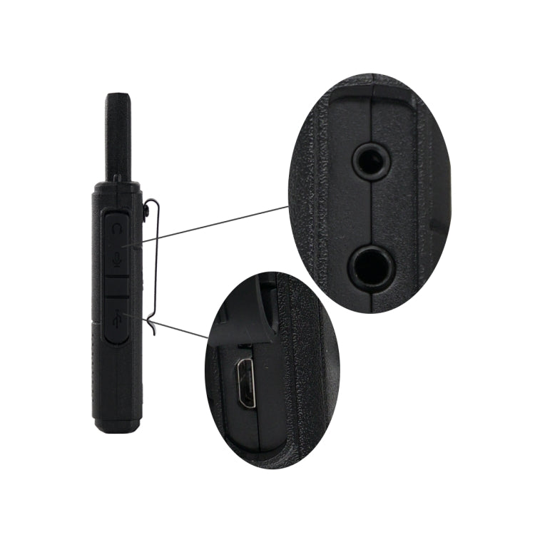 1 Pair RETEVIS RT18 PMR446 16CHS Dual PTT Handheld Walkie Talkie, EU Plug(Black)