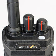 RETEVIS RT48 2W 16CHS Water-resistant FRS Handheld Walkie Talkie, US Plug(Black)