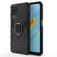 For OPPO A54 4G Shockproof PC + TPU Protective Case with Magnetic Ring Holder(Black) - OPPO Cases by PMC TechLife | Online Shopping South Africa | PMC TechLife | Buy Now Pay Later Mobicred
