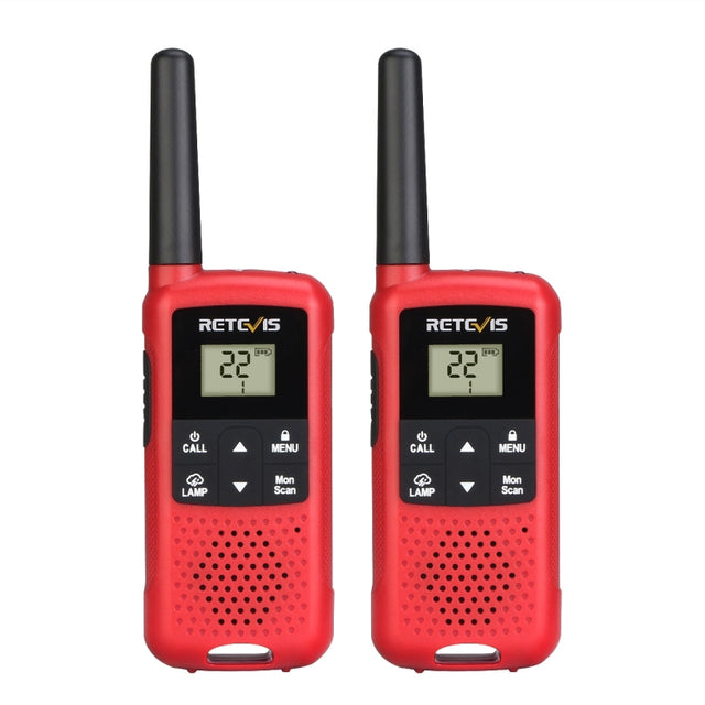 1 Pair RETEVIS RT49B 0.5W US Frequency 462.5500-467.7125MHz 22CHS FRS Two Way Radio Handheld Walkie Talkie, US Plug(Red)