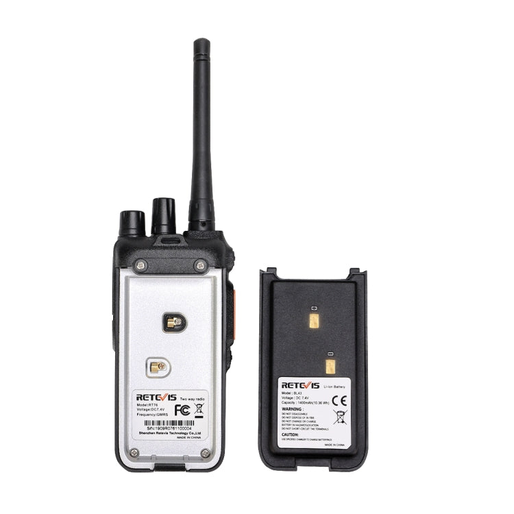 RETEVIS RT76 5W 30CHS GMRS Two Way Radio Handheld Walkie Talkie, US Plug(Black)