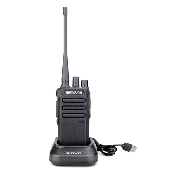 RETEVIS RT43 5W UHF 400-480MHz 32CHS DMR Digital Two Way Radio Handheld Walkie Talkie, EU Plug(Black)
