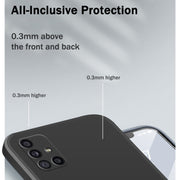 For Samsung Galaxy M51 Solid Color Imitation Liquid Silicone Straight Edge Dropproof Full Coverage Protective Case(White)
