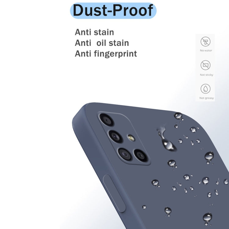 For Samsung Galaxy M51 Solid Color Imitation Liquid Silicone Straight Edge Dropproof Full Coverage Protective Case(White)
