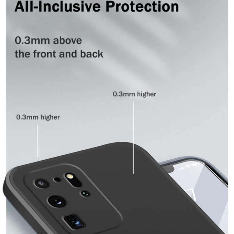 For Samsung Galaxy S20 Ultra Solid Color Imitation Liquid Silicone Straight Edge Dropproof Full Coverage Protective Case(Matcha Green)