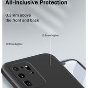 For Samsung Galaxy S20 Ultra Solid Color Imitation Liquid Silicone Straight Edge Dropproof Full Coverage Protective Case(Matcha Green)