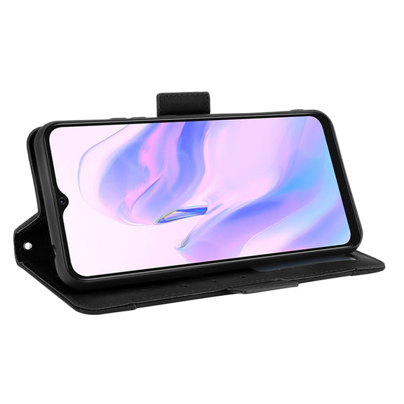 For Blackview A70 (2021) Skin Feel Calf Pattern Horizontal Flip Leather Case with Holder & Card Slots & Photo Frame(Black)
