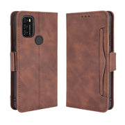 For Blackview A70 (2021) Skin Feel Calf Pattern Horizontal Flip Leather Case with Holder & Card Slots & Photo Frame(Brown)