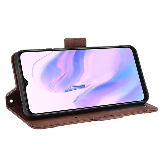 For Blackview A70 (2021) Skin Feel Calf Pattern Horizontal Flip Leather Case with Holder & Card Slots & Photo Frame(Brown)
