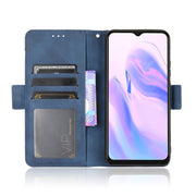 For Blackview A70 (2021) Skin Feel Calf Pattern Horizontal Flip Leather Case with Holder & Card Slots & Photo Frame(Blue)