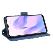 For Blackview A70 (2021) Skin Feel Calf Pattern Horizontal Flip Leather Case with Holder & Card Slots & Photo Frame(Blue)