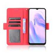 For Blackview A70 (2021) Skin Feel Calf Pattern Horizontal Flip Leather Case with Holder & Card Slots & Photo Frame(Red)