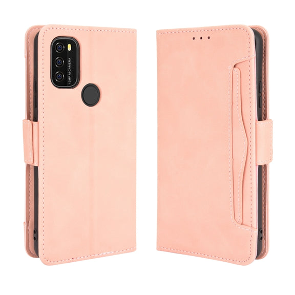 For Blackview A70 (2021) Skin Feel Calf Pattern Horizontal Flip Leather Case with Holder & Card Slots & Photo Frame(Pink)