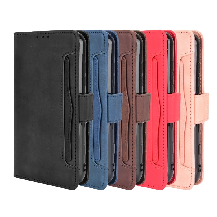 For Blackview A70 (2021) Skin Feel Calf Pattern Horizontal Flip Leather Case with Holder & Card Slots & Photo Frame(Red)