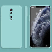 For Xiaomi Redmi K20 Pro Solid Color Imitation Liquid Silicone Straight Edge Dropproof Full Coverage Protective Case(Sky Blue)