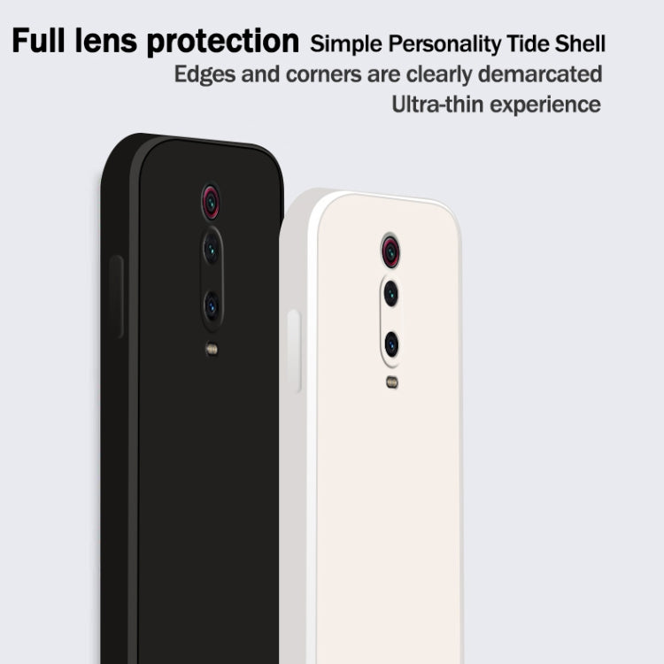 For Xiaomi Redmi K20 Pro Solid Color Imitation Liquid Silicone Straight Edge Dropproof Full Coverage Protective Case(Sky Blue)