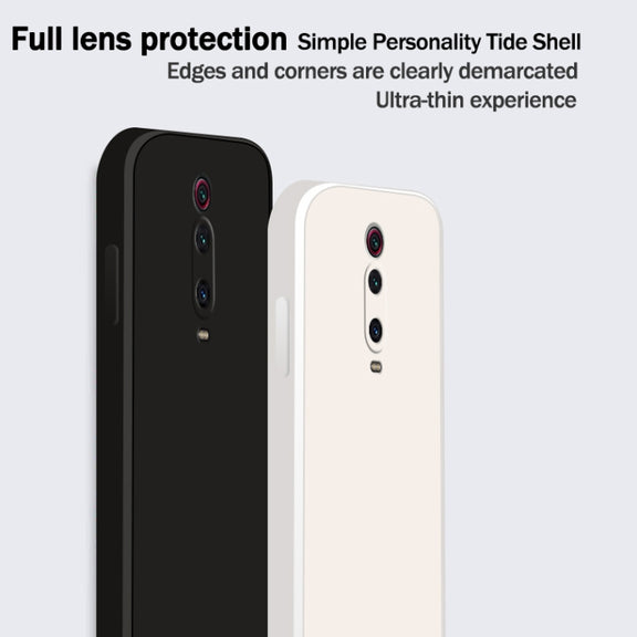 For Xiaomi Redmi K20 Pro Solid Color Imitation Liquid Silicone Straight Edge Dropproof Full Coverage Protective Case(Sky Blue)